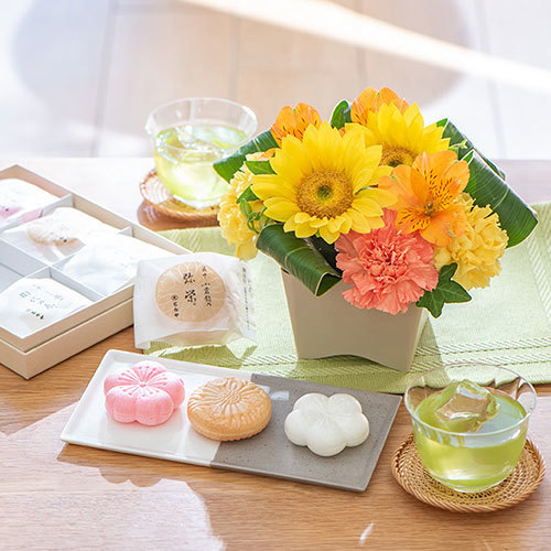 父の日 とらや「最中」とアレンジメントのセット