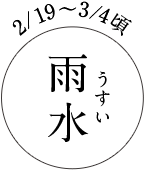 2/19~3/4頃 雨水(うすい)