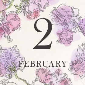 如月を「スイートピー」で楽しむ