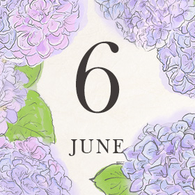 水無月を「紫陽花」で楽しむ