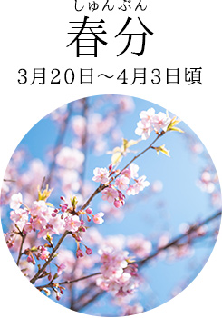 春分（3月20日～4月3日頃）