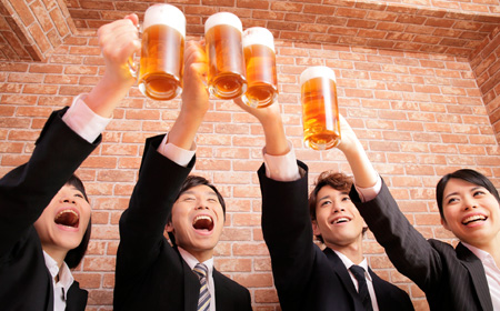 ビール乾杯