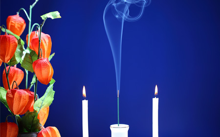 ほおずきとお線香