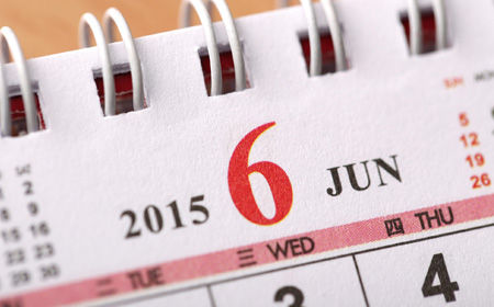 2015年6月カレンダー