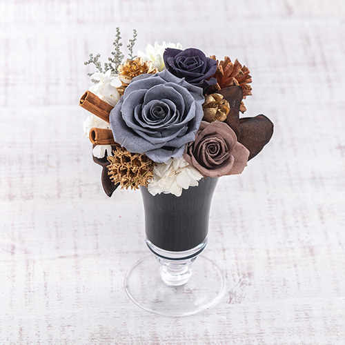 プリザーブド＆ドライフラワーアレンジメント「スパイシーダスク」