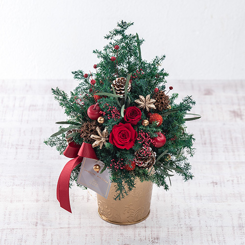 プリザーブド＆ドライフラワーツリー「アルブル ド ノエル」