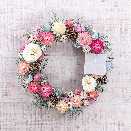 プリザーブド＆ドライフラワーリース「リース ド ロゼ」
