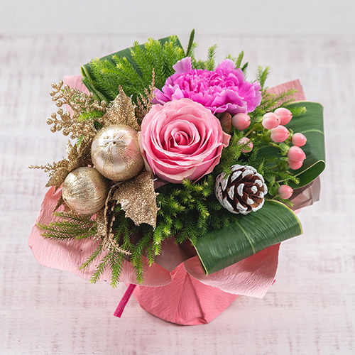 そのまま飾れるブーケ「ローズノエル」