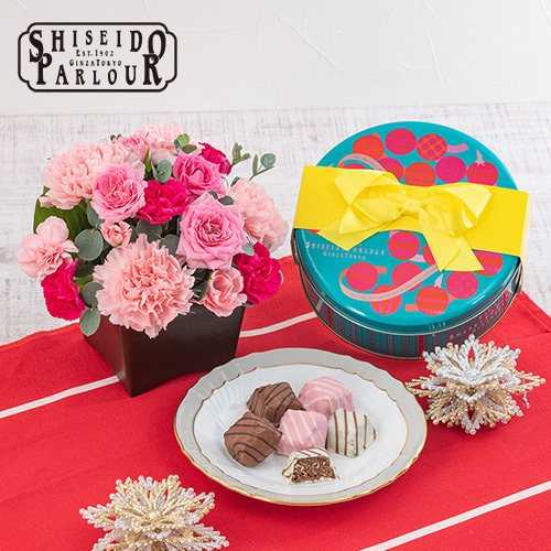 資生堂パーラー「クリスマススイーツ」とアレンジメントのセット